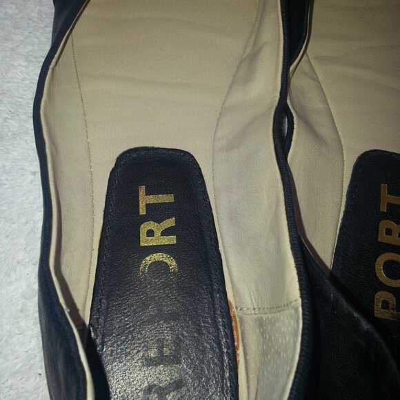 Size 7 Black Report Ballet Flats School Uniform Shoes Worn - Picture 9 of 14